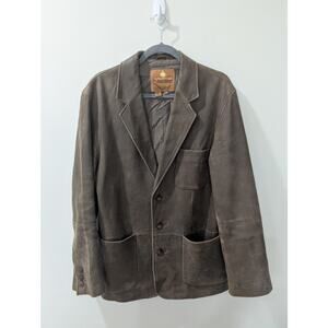 The Territory Ahead Distressed Leather Blazer Jacket